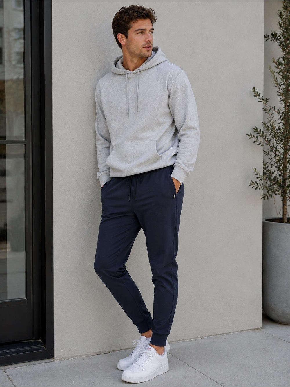 UNRL Pants Mens Medium Navy Blue Performance Stretch Jogger Sweatpants